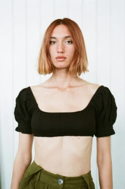 Wench Crop Top Black
