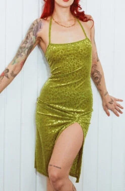 Booger Leopard Revenge Halter Dress