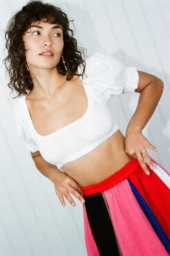 Wench Crop Top White