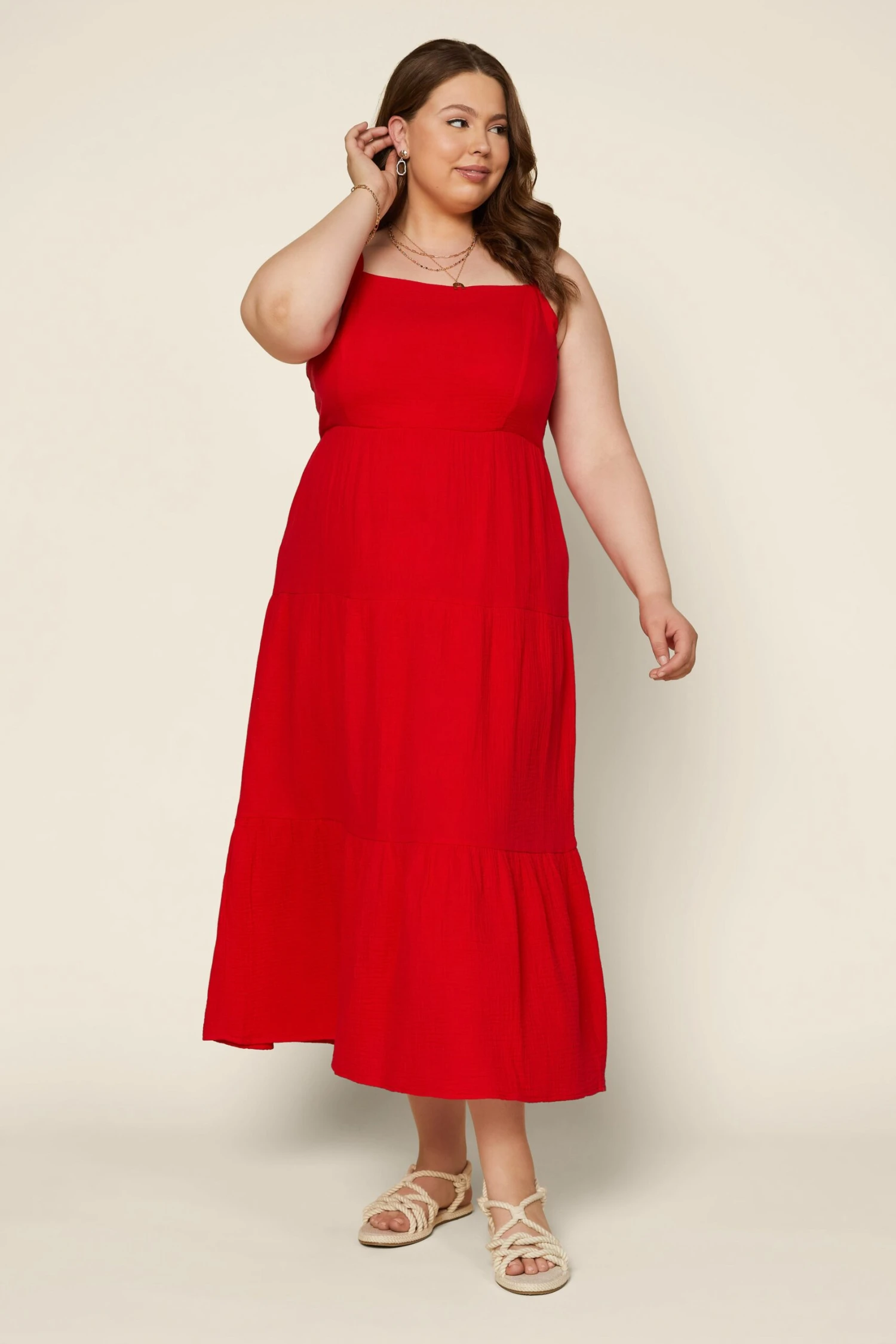 Plus Size - Tiered Maxi Dress - Image 5