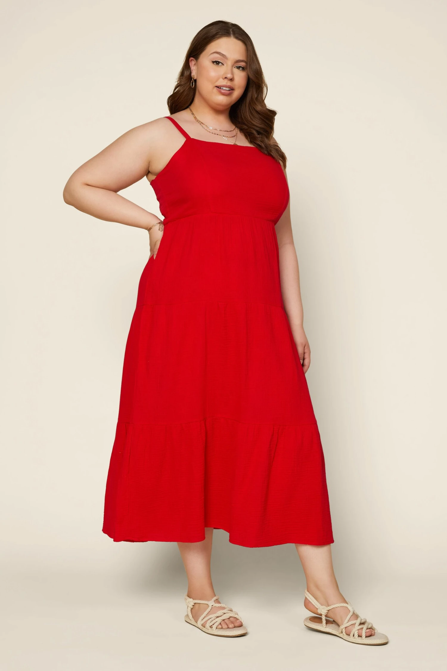 Plus Size - Tiered Maxi Dress - Image 3