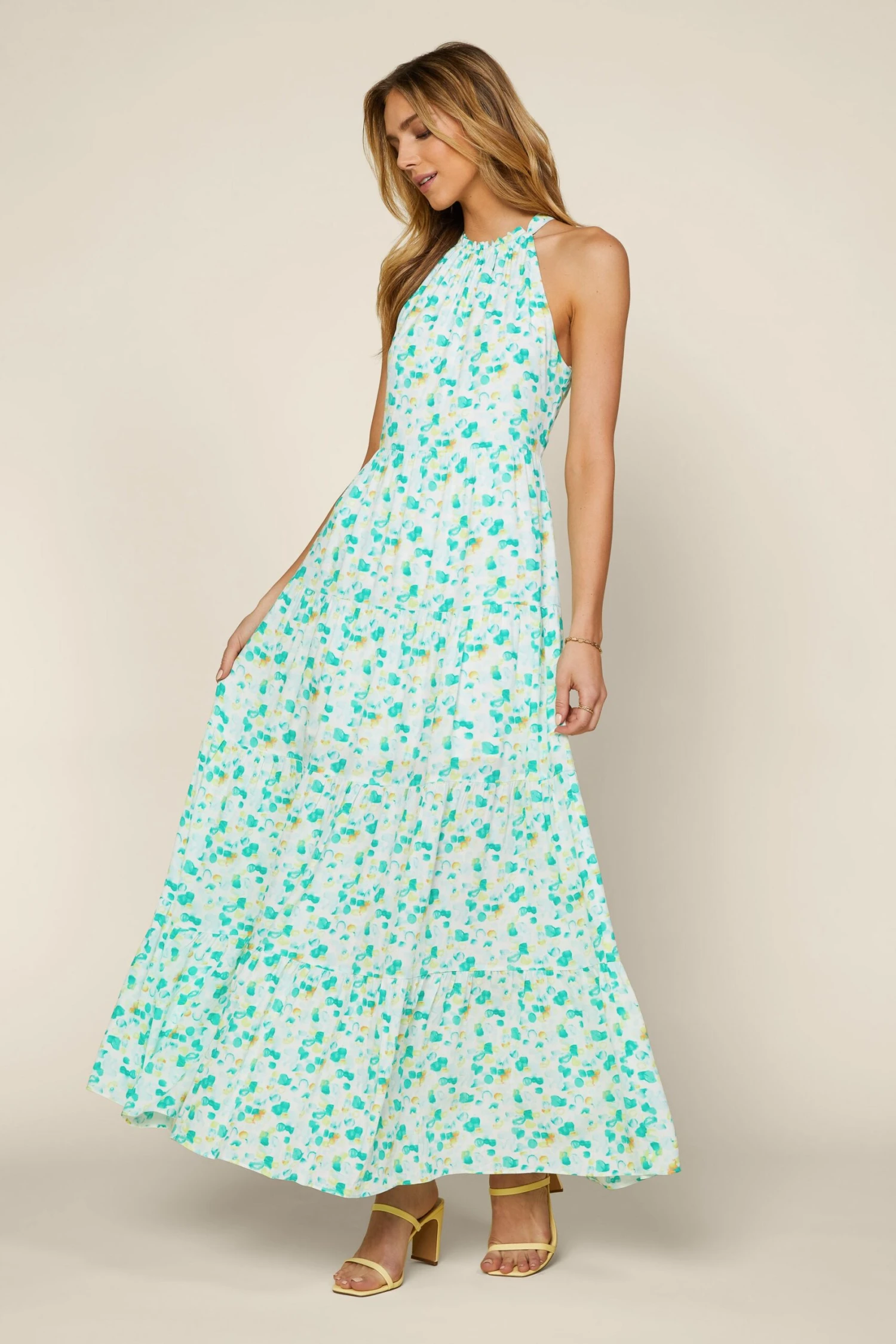 Abstract Dot Halter Dress - Image 3