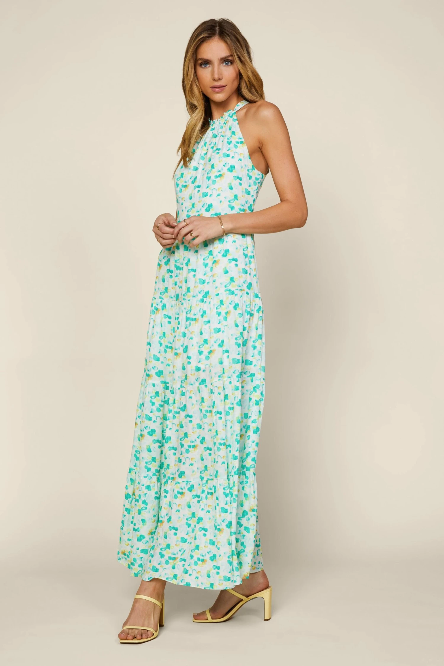 Abstract Dot Halter Dress - Image 2