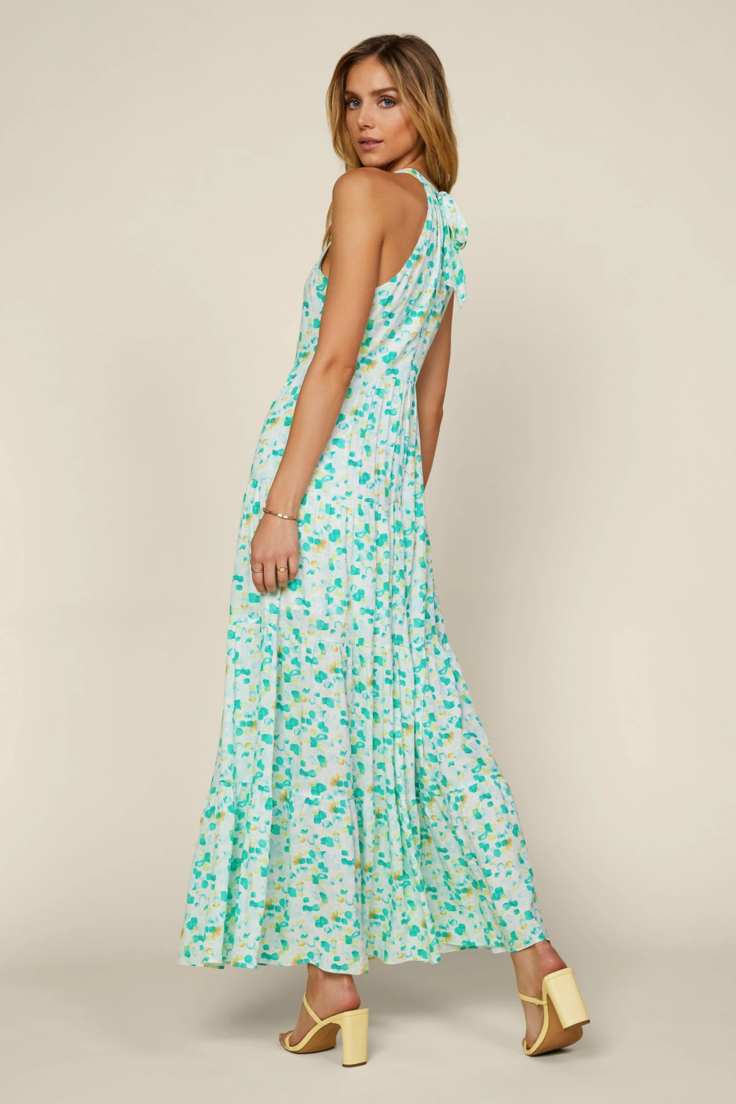 Abstract Dot Halter Dress - Image 5