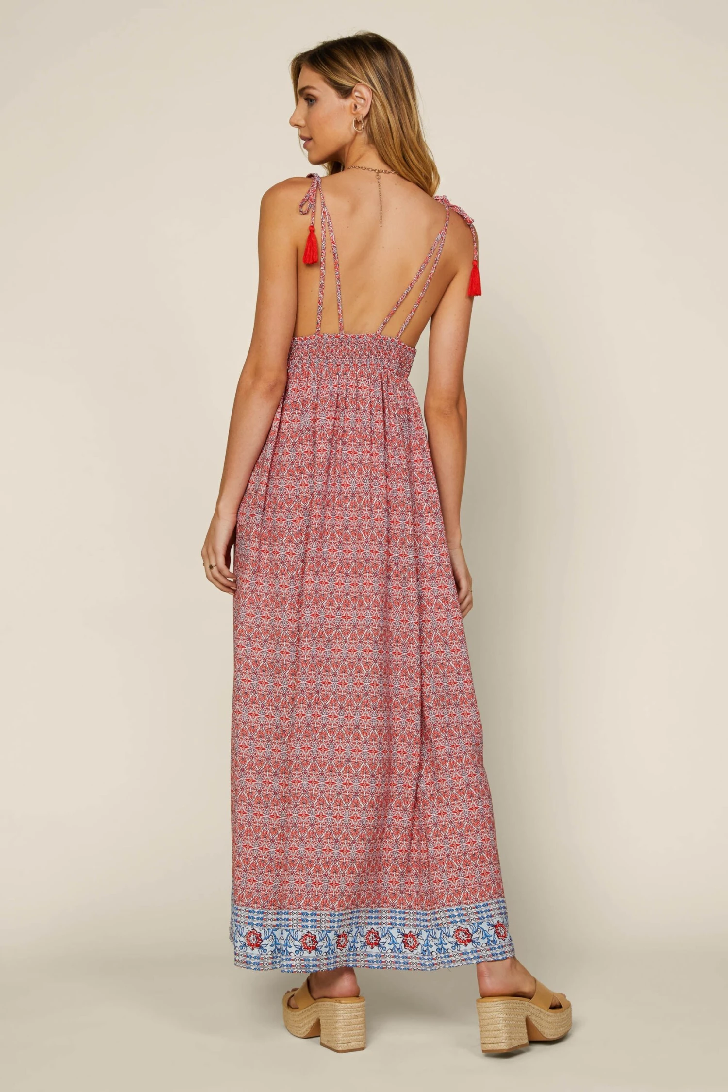 Abstract Border Print Dress - Image 5