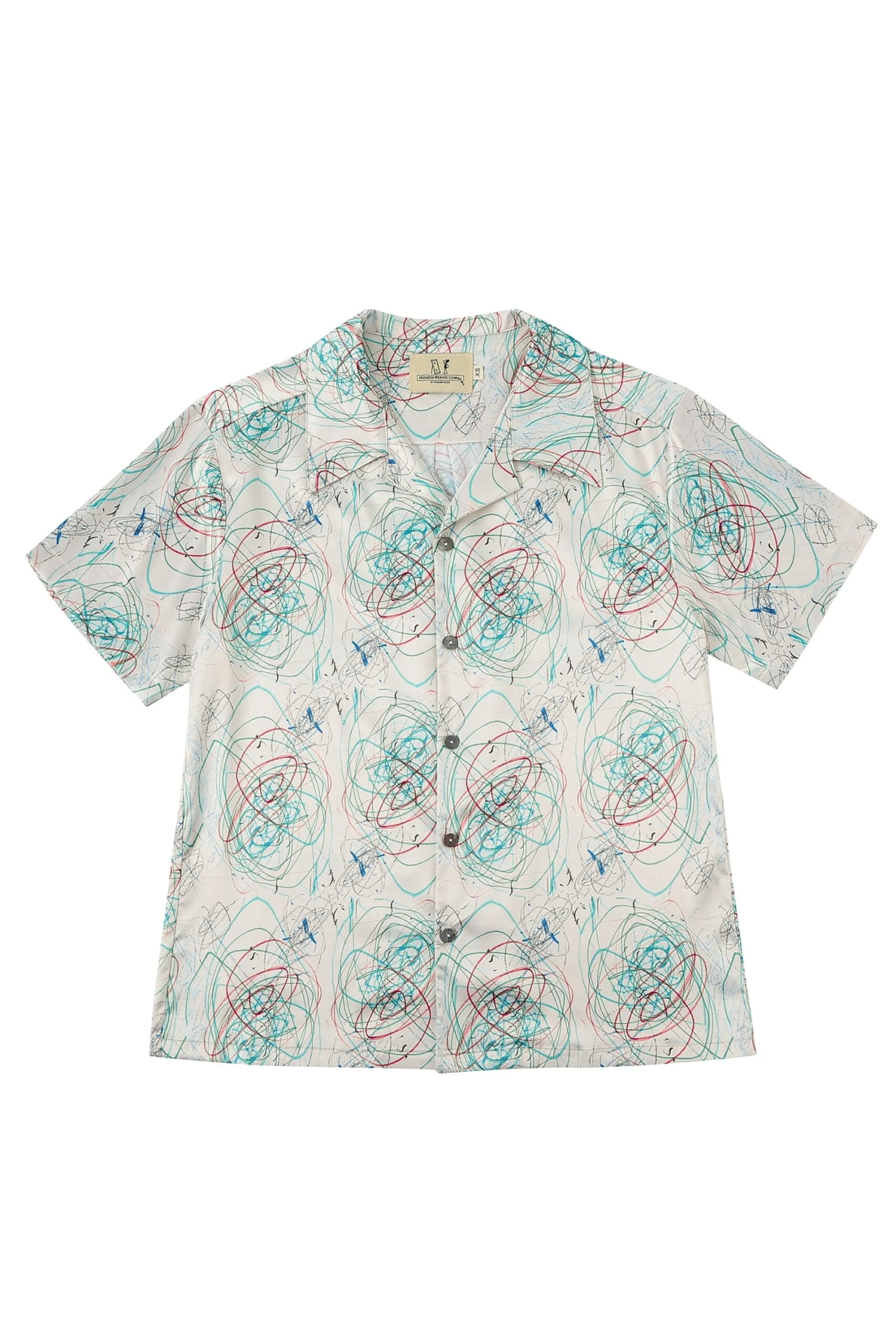 Unisex Skip's Scribbles Satin Shirt
