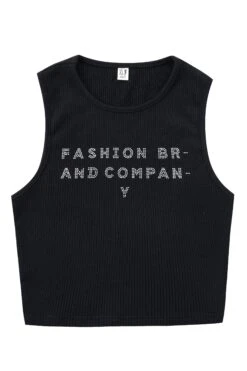 FASHION BRAND COMPANY Tencel Rib Crop Tank