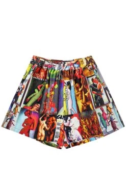 AI COLLAGE Linen Shorts