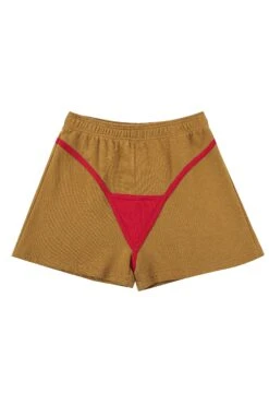 Bikini Bod Shorts Tan/Red