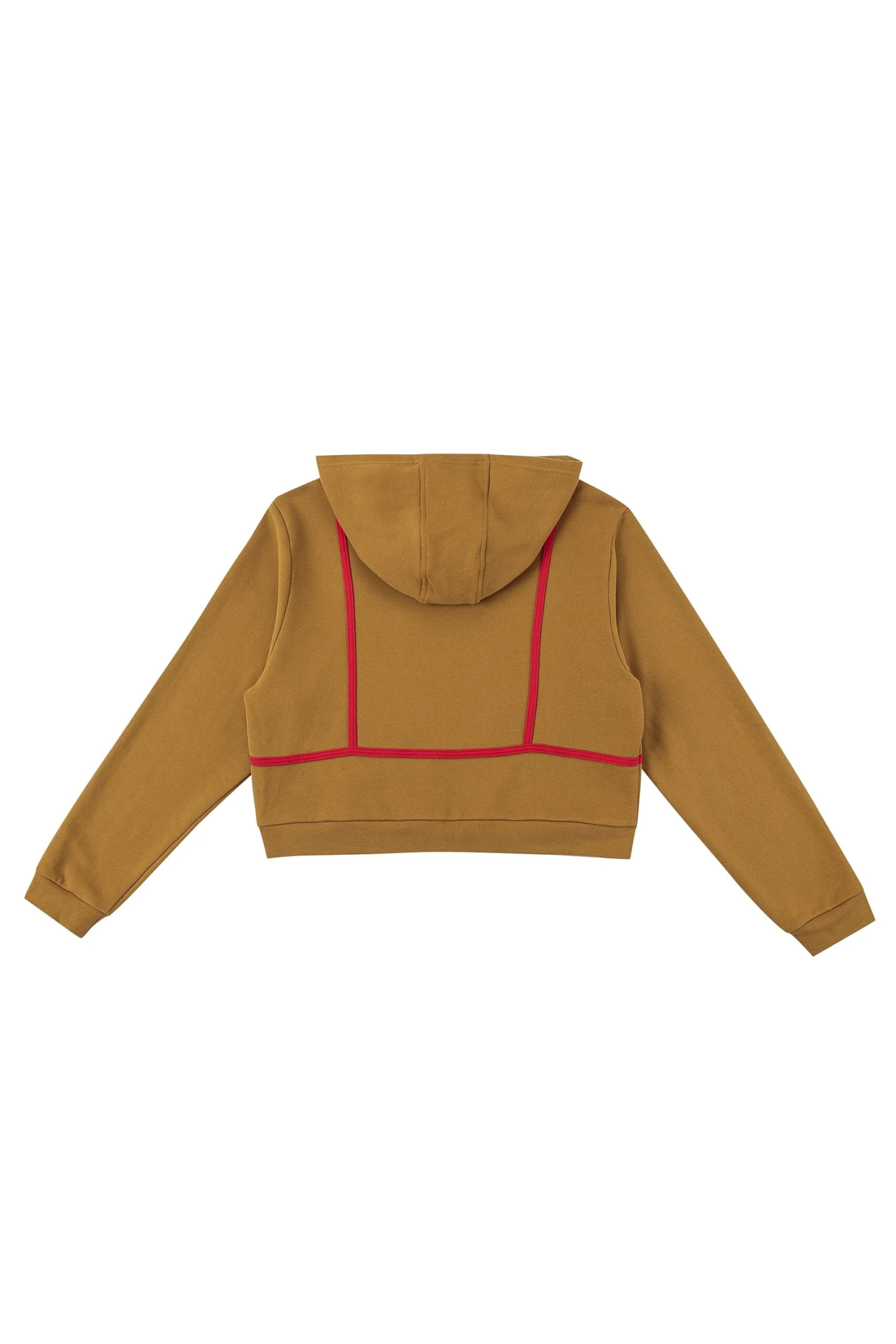 Bikini Bod Zip-up Sweatshirt Tan/Red - Image 3