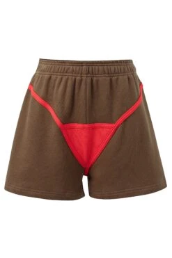 Bikini Bod Shorts Brown/Red