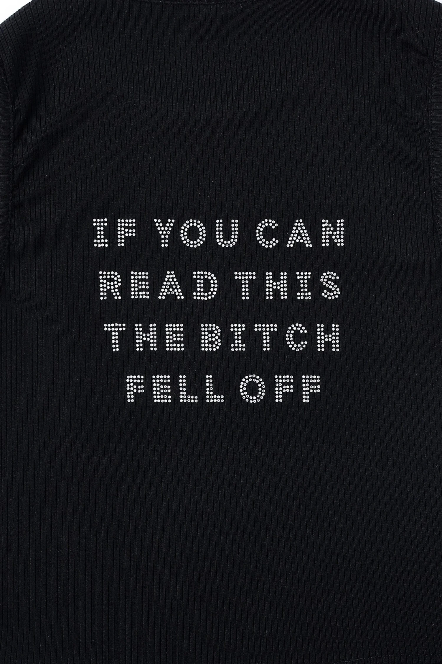 THE BITCH FELL OFF Tencel Rib Crop Tank - Image 2