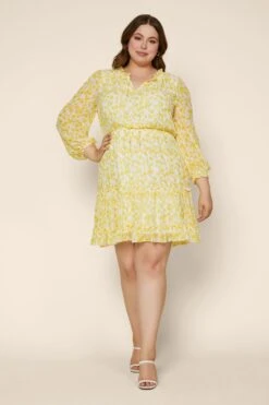 Plus Size - Sweet Floral Mini Dress