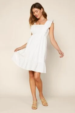 Greta Ruffled Tie Back Dress