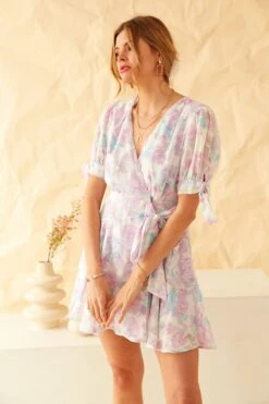 Cleo Floral Wrap Dress