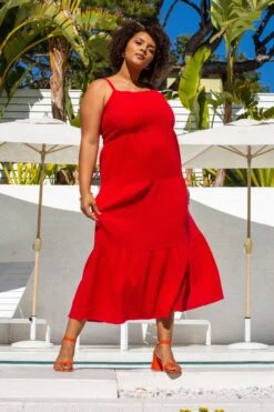 Plus Size - Tiered Maxi Dress
