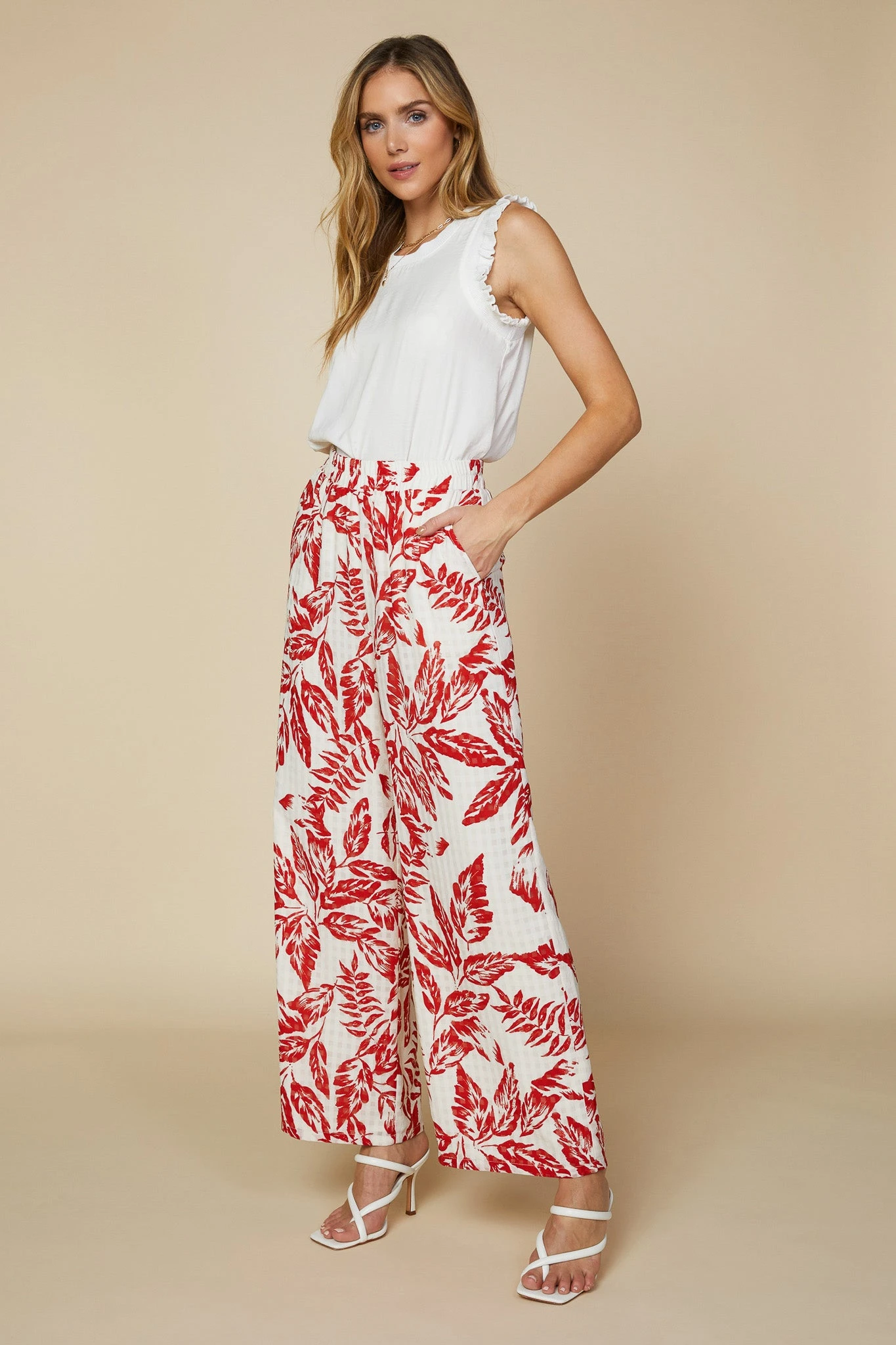 Printed Leaf Relaxed Pant - Image 5