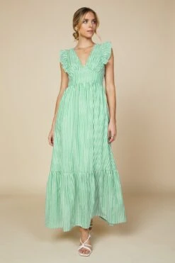 Ryan Striped Back Tie Dress