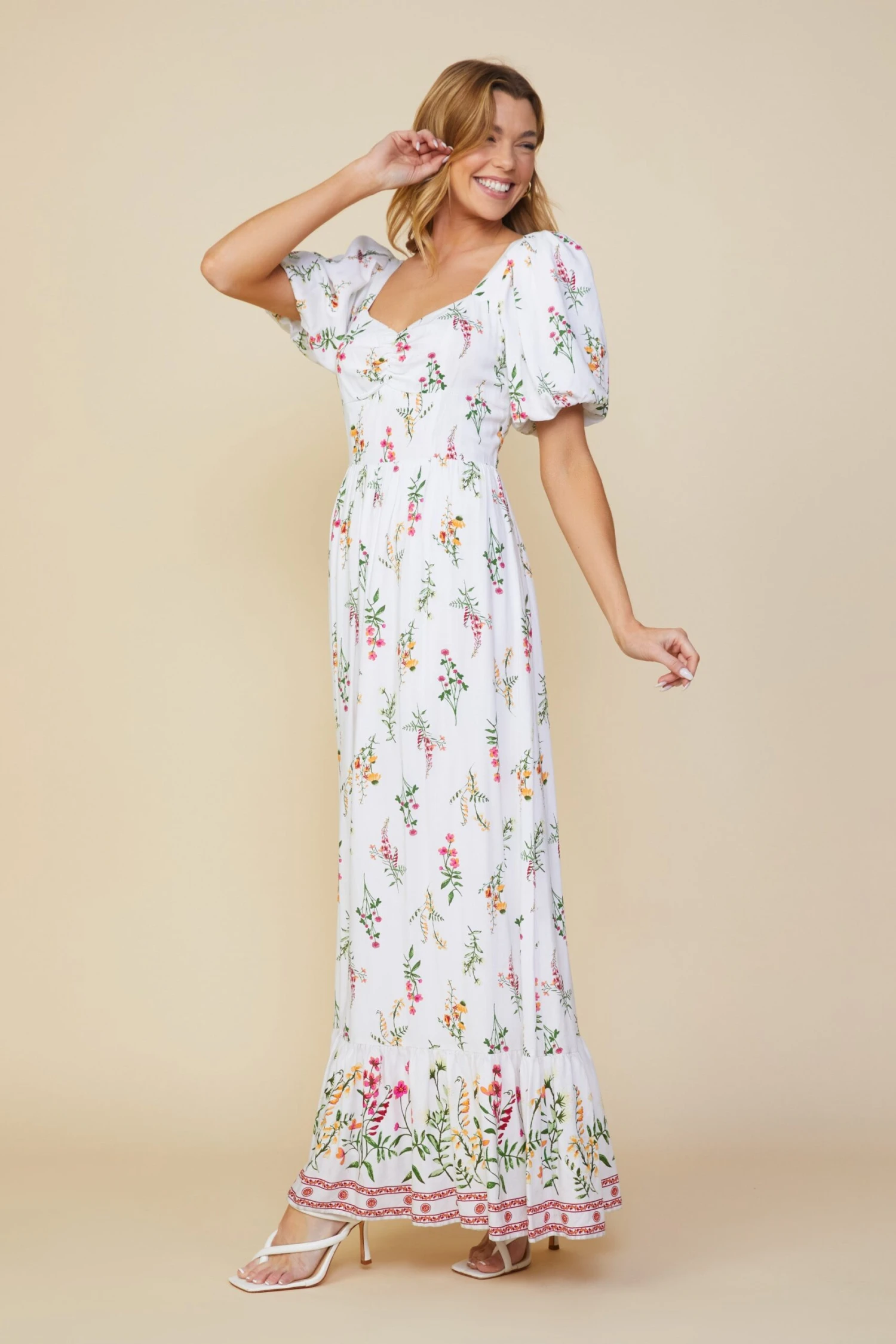 Lexie Floral Border Print Dress - Image 5