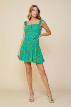 Floral Smocked Mini Dress