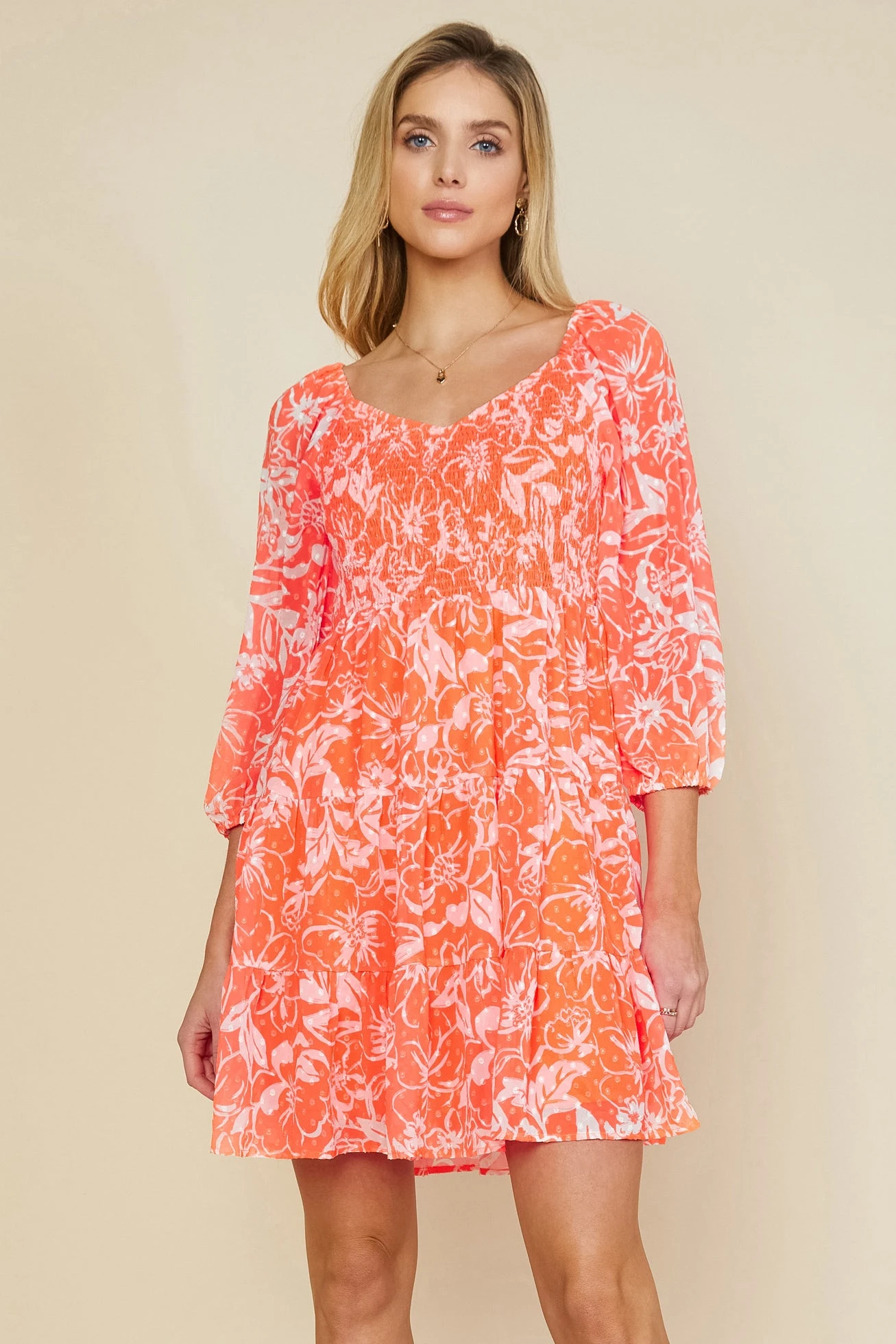 Tropical Jacquard Mini Dress - Image 4