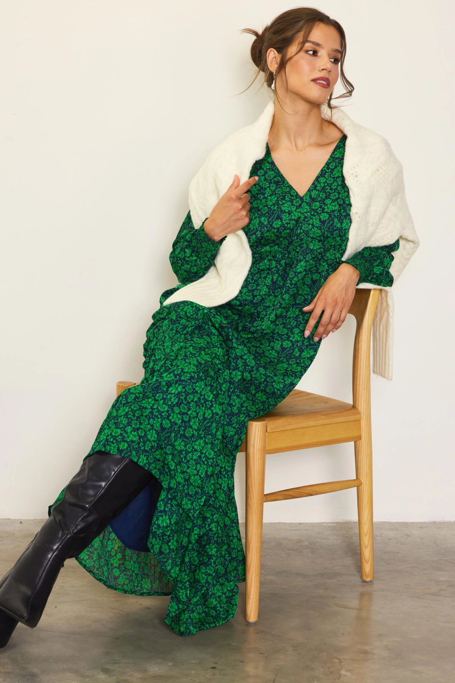 Lily Print Longsleeve Maxi Dress - Image 2