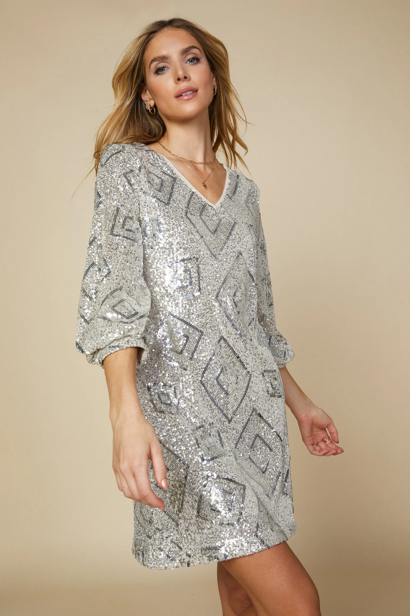 Sequin Shift Dress - Image 5