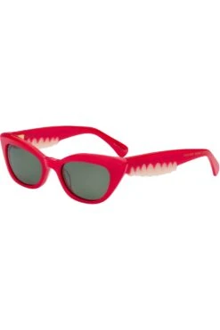 Cat Eye Teeth Sunglasses Red