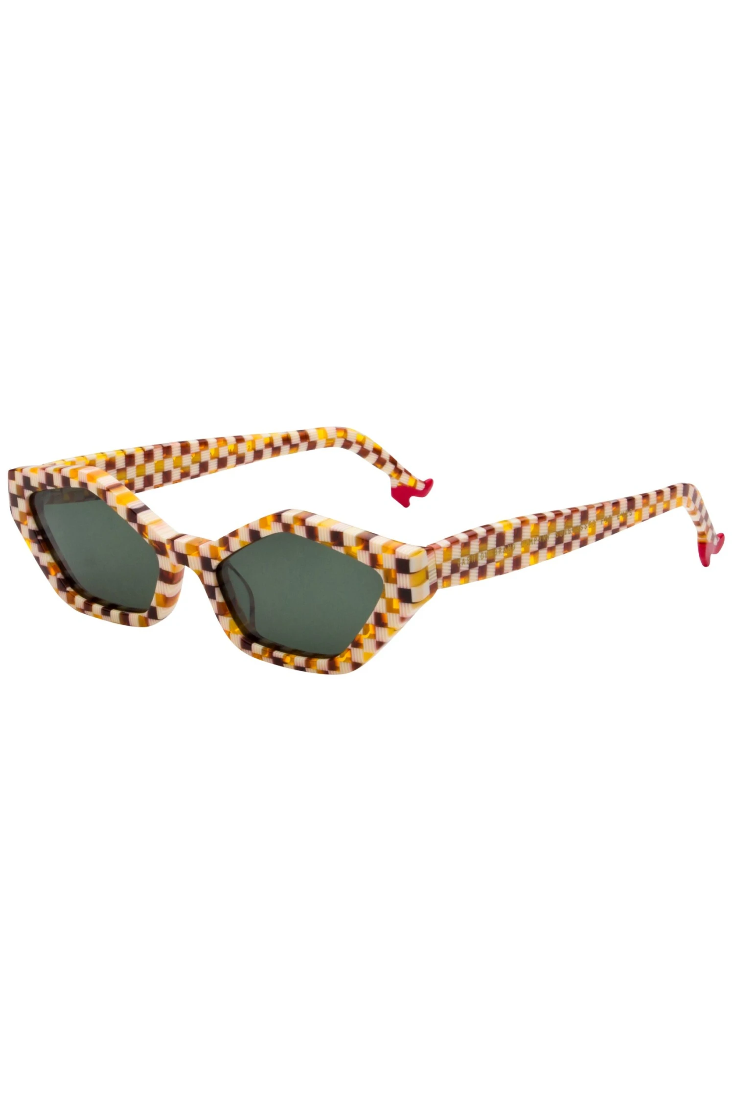 Checker Angular Cat Eye Sunglasses