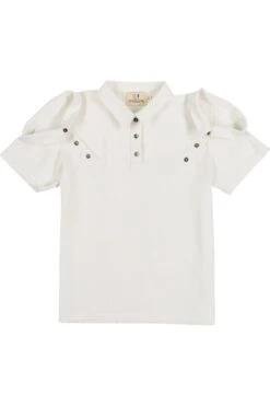 Unisex 3 Collar Linen Polo White