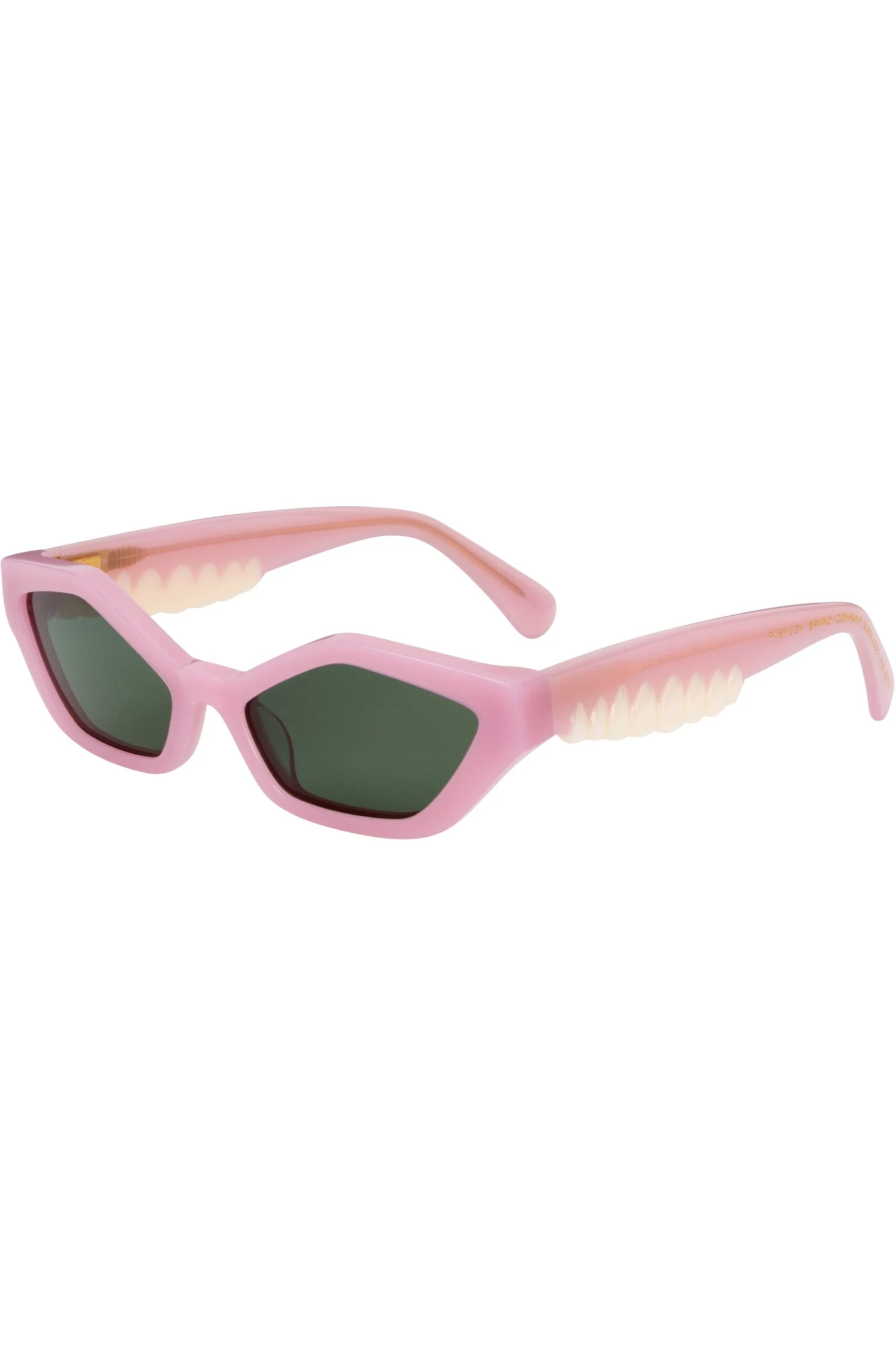 Angular Cat Eye Teeth Sunglasses Pink