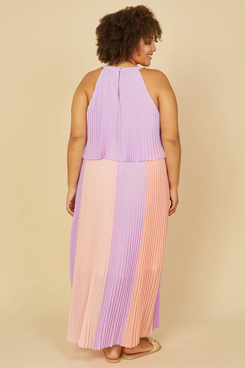 Plus Size - Pleated Halter Maxi Dress - Image 4