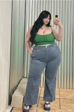 Blue Corduroy Comfort Trousers