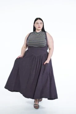 Cindy Linen Pinafore Charcoal