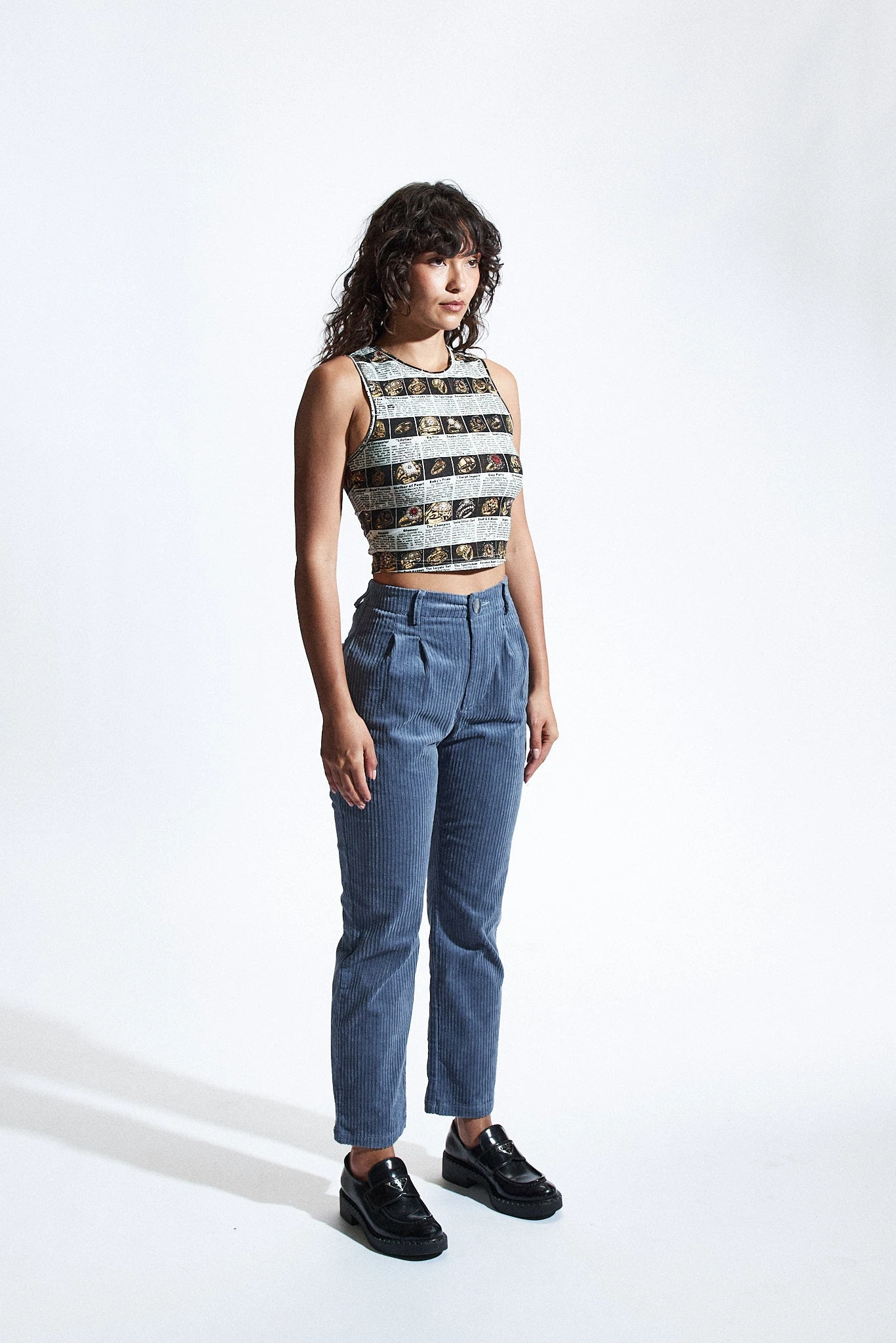 Blue Corduroy Comfort Trousers - Image 3